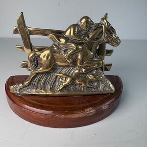 English Equestrian Letter Holder Early 20th Century Great Britain
